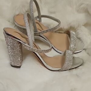 Elegant Silver Women's Heels